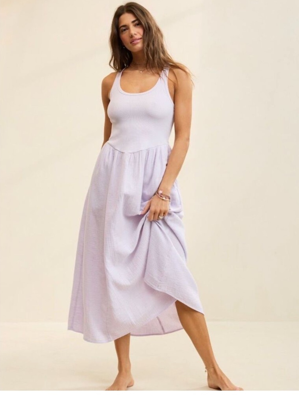 Aerie At the Barre Cross Back Midi Dress